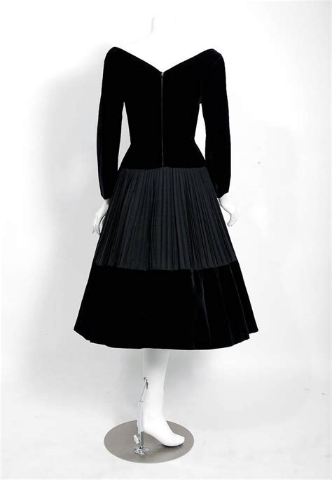 dior black velvet dress|Christian Dior Velvet Dress .